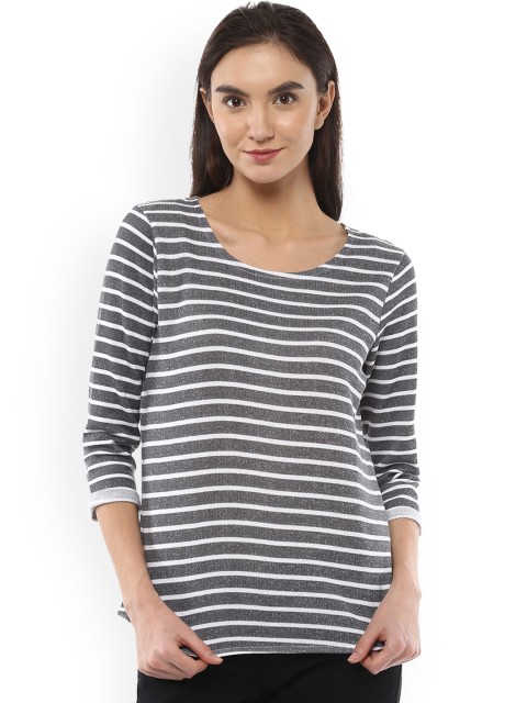 

People Women Grey Striped Top