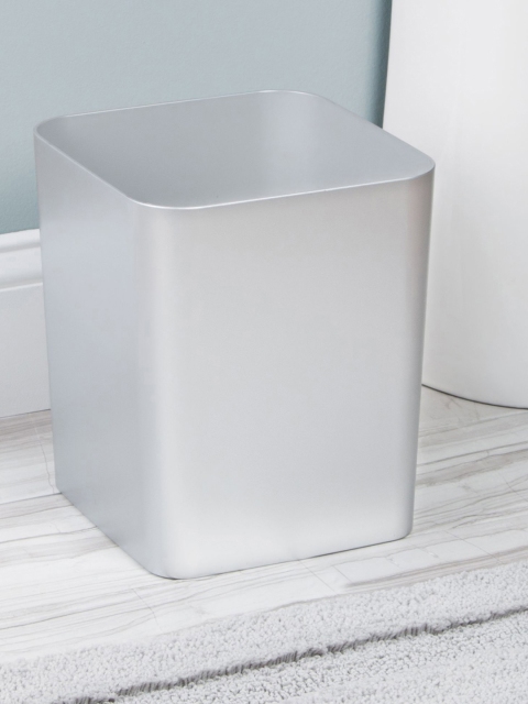 

INTERDESIGN Silver-toned Wastebasket trashcan