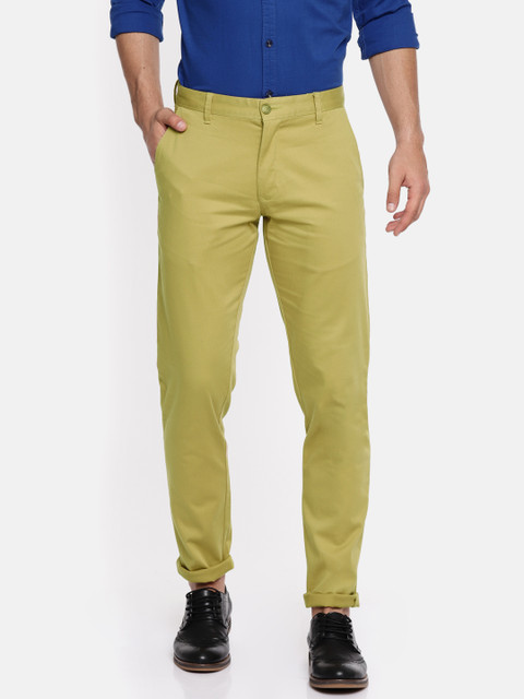 

Parx Men Khaki Slim Fit Solid Regular Trousers