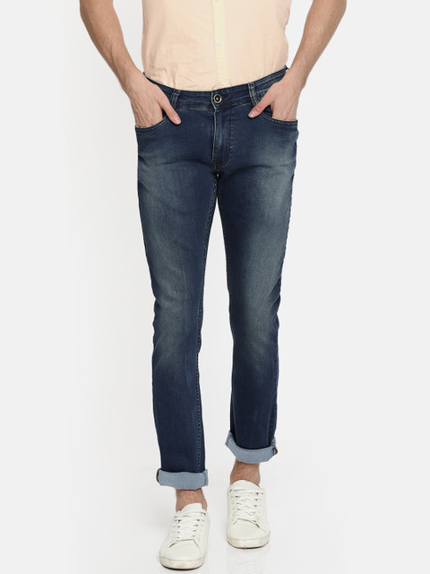 

Parx Men Blue Skinny Fit Mid-Rise Clean Look Stretchable Jeans