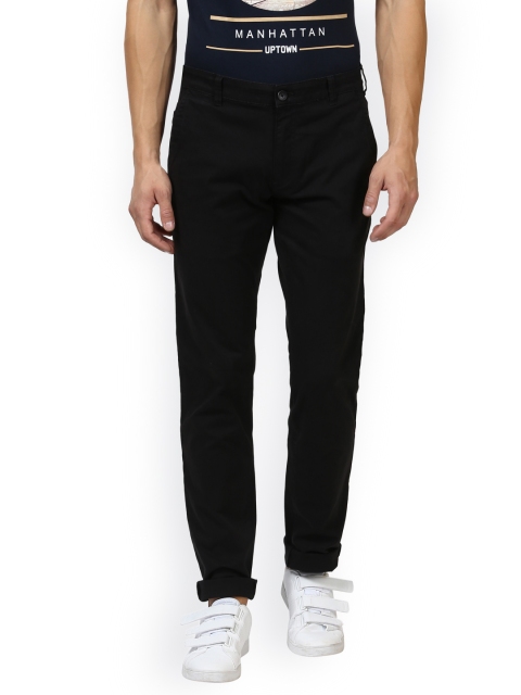 

Parx Men Black Slim Fit Solid Regular Trousers