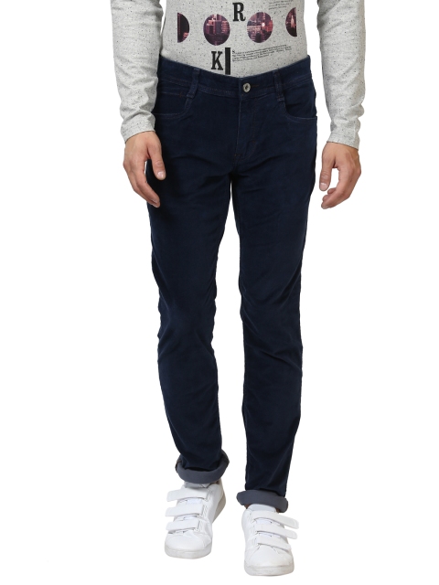 

Parx Men Navy Blue Slim Fit Mid-Rise Clean Look Stretchable Jeans