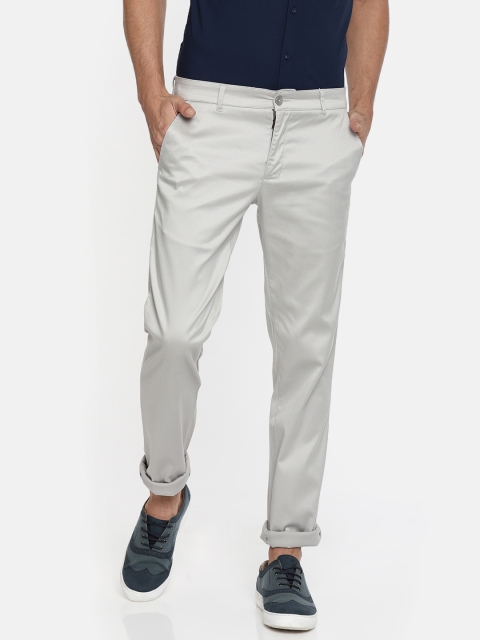 

Parx Men Grey Slim Fit Solid Regular Trousers