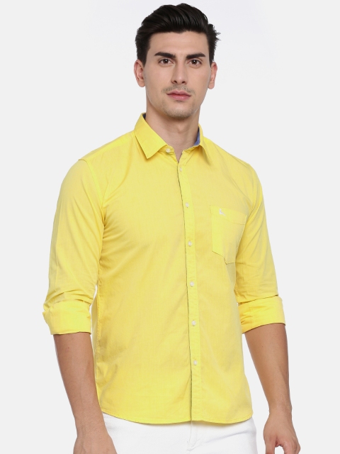 

Parx Men Yellow Slim Fit Solid Casual Shirt