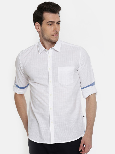 

Parx Men White Slim Fit Casual Shirt