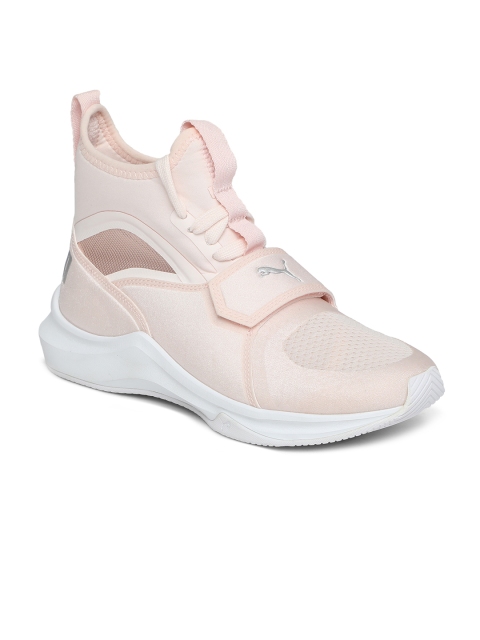 

Puma Girls Peach-Coloured Textile Mid-Top Phenom Jr Shoes