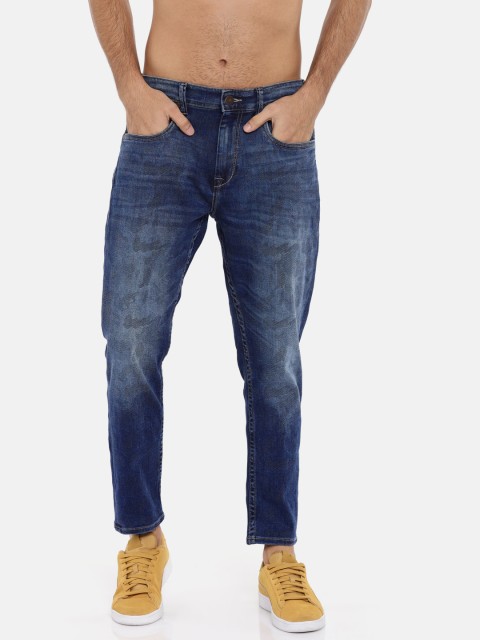 

Moda Rapido Men Blue Slim Fit Mid-Rise Clean Look Stretchable Cropped Jeans