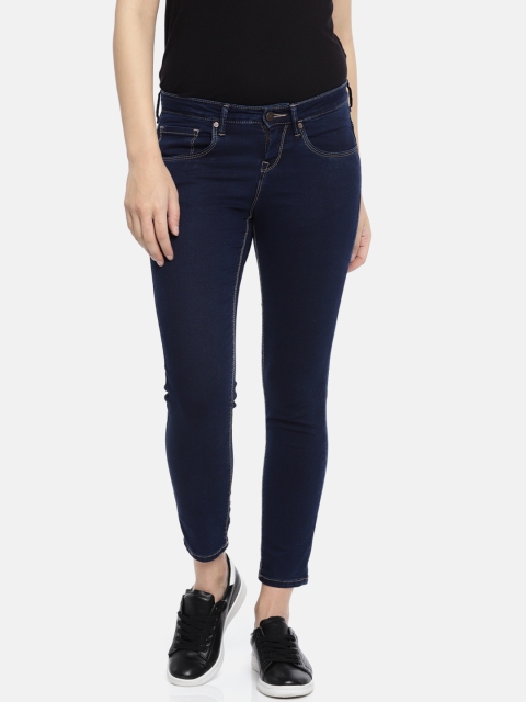 

Moda Rapido Women Blue Skinny Fit Mid-Rise Clean Look Stretchable Cropped Jeans