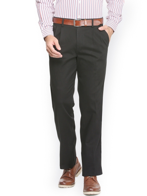 

Allen Solly Men Black Regular Fit Solid Formal Trousers