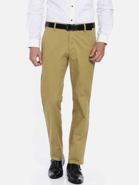 

Van Heusen Men Khaki Slim Fit Solid Formal Trousers