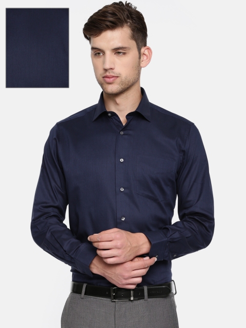 

Van Heusen Men Navy Slim Fit Solid Formal Shirt, Navy blue