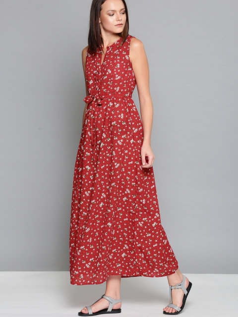 

Chemistry Women Red Printed A-Line Dress