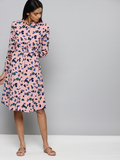 

Chemistry Women Pink Printed Shirt Dress