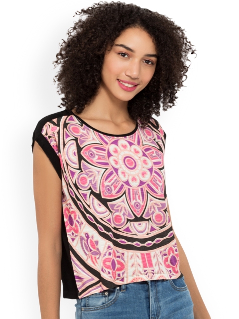 

Chumbak Women Black Printed Top