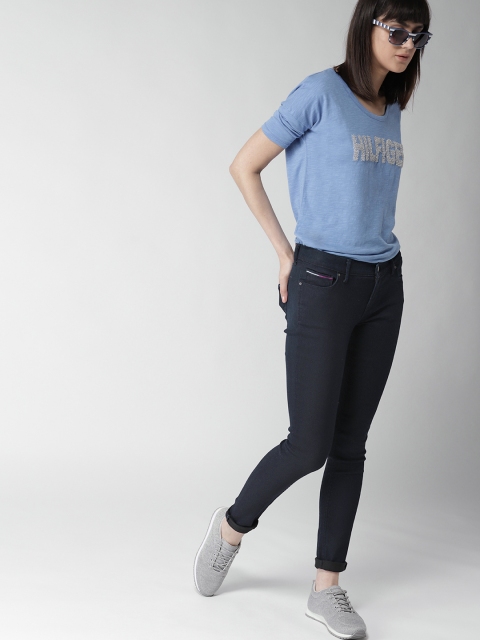 

Tommy Hilfiger Women Navy Blue Skinny Fit Mid-Rise Clean Look Jeans