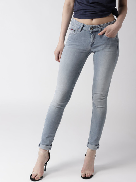 

Tommy Hilfiger Women Blue Skinny Fit Low-Rise Clean Look Stretchable Jeans