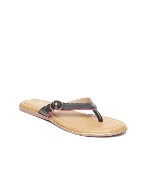 

Inc 5 Women Black Solid Open Toe Flats