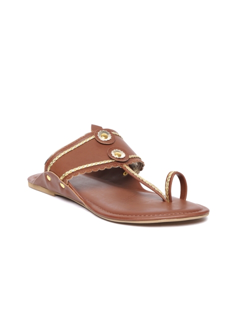 

Inc 5 Women Brown Solid One Toe Flats