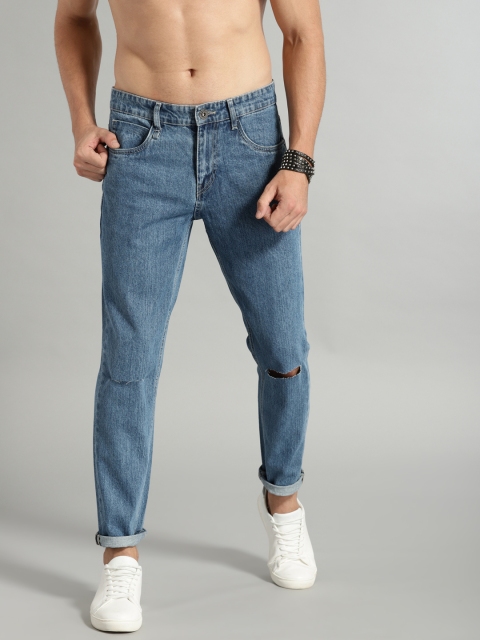 

Roadster Men Blue Slim Fit Mid-Rise Slash Knee Jeans