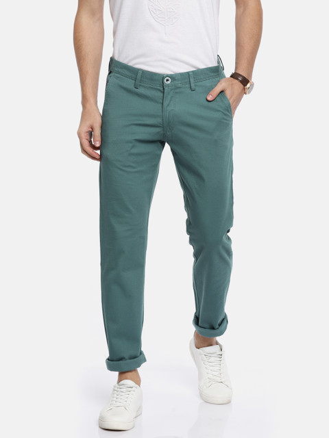 

Allen Solly Men Blue Slim Fit Solid Regular Trousers