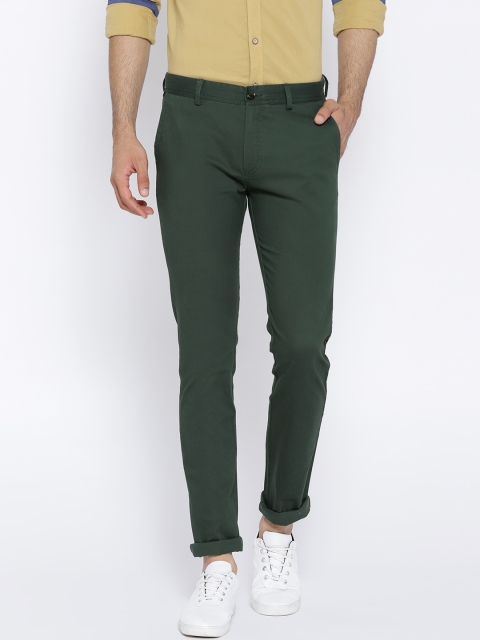 

Allen Solly Men Green Ultra Slim Fit Solid Chinos