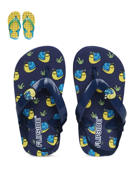 

Flipside Set of 2 Printed Thong Flip-Flops, Blue