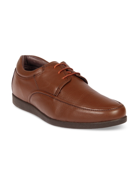 

Franco Leone Men Tan Formal Leather Derbys