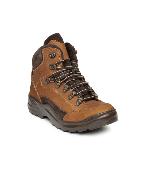 

Franco Leone Men Tan Leather Trekking Shoes