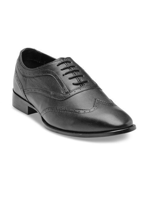 

Franco Leone Men Black Formal Leather Brogues