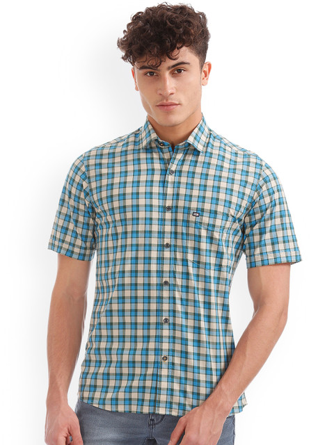 

Arrow Sport Men Blue & Grey Checked Casual Shirt
