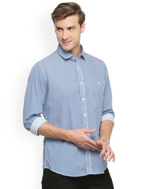 

Van Heusen Sport Men Blue Slim Fit Printed Casual Shirt