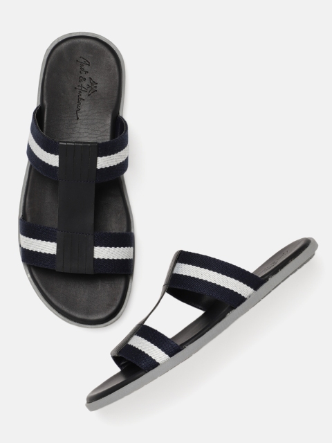 

Mast & Harbour Men Navy Blue Comfort Sandals