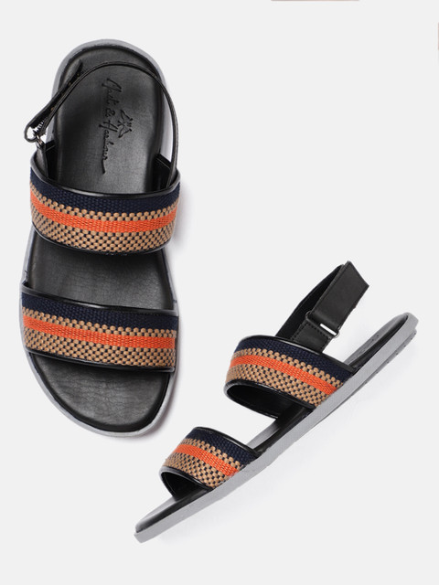 

Mast & Harbour Men Brown & Orange Comfort Sandals