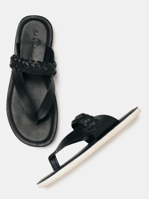 

Mast & Harbour Men Navy Blue Solid Slip-On Comfort Sandals