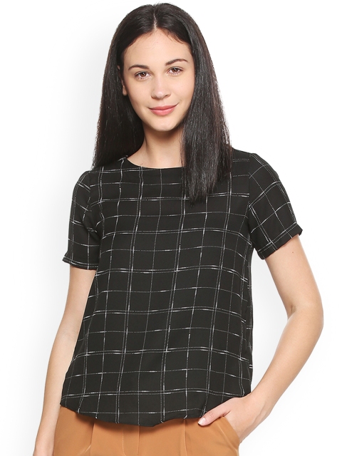 

Van Heusen Woman Black Checked Top