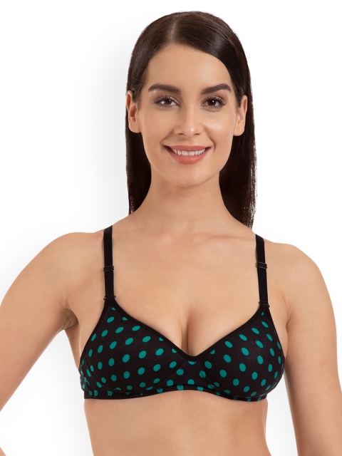 

Tweens Green & Green Printed Non-Wired Lightly Padded T-shirt Bra TW1323PR, Black