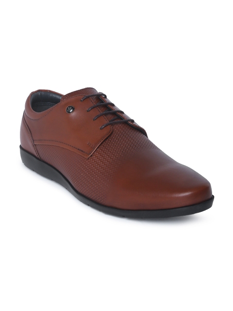 

Louis Phillippe Men Brown Leather Formal Derbys Shoes