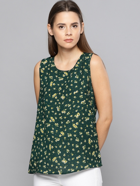 

Chemistry Women Green Printed Tank Top