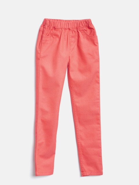

612 league Girls Coral Orange Treggings