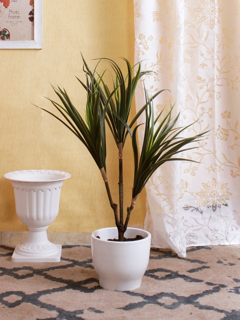 

Fourwalls Green Artificial Dracaena Floor Plant Without Pot