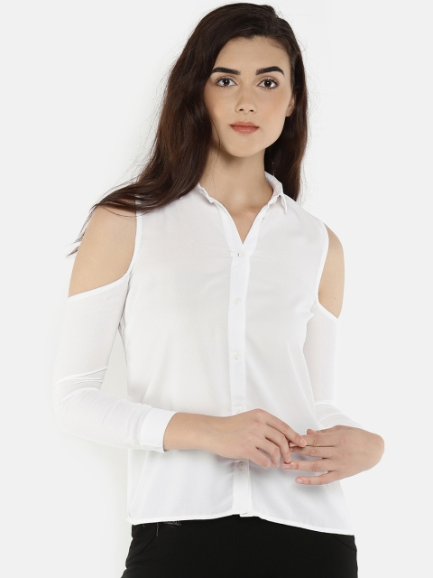 

People Women Off-White Solid Top