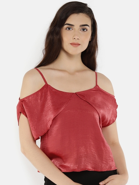 

People Women Red Solid Top