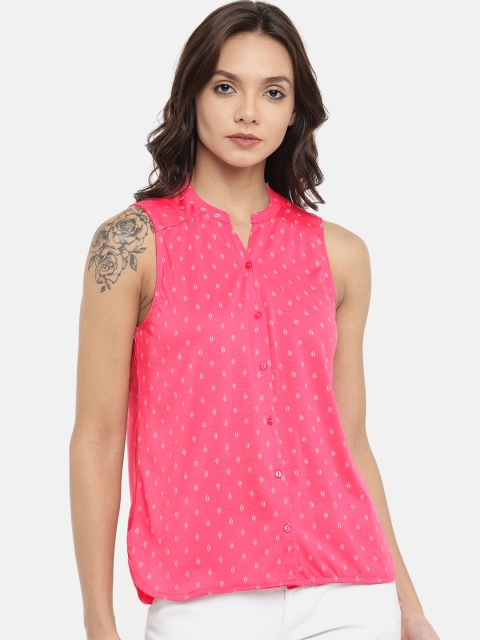 

People Women Pink Printed Top