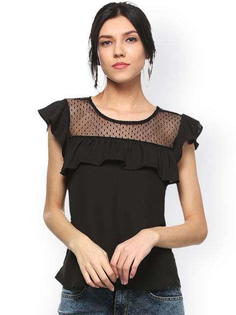 

People Women Black Solid Top