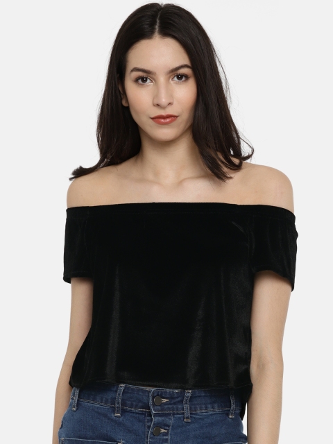 

People Women Black Solid Top