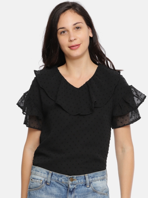 

People Women Black Solid Top