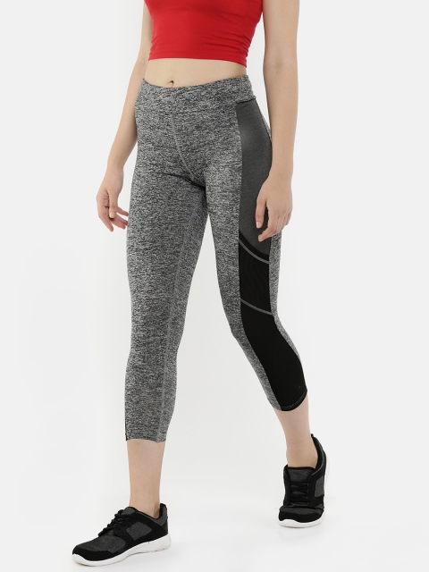 

People Women Grey Solid Cropped Tights