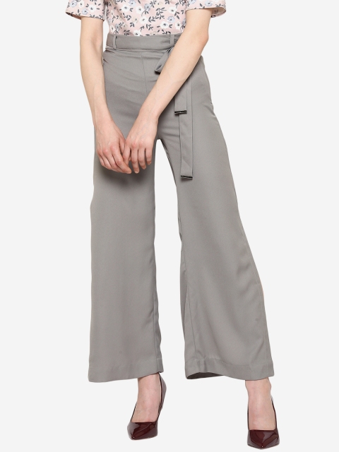 

Kazo Women Grey Wide Leg Solid Palazzos