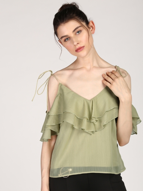 

Kazo Women Olive Green Solid Top