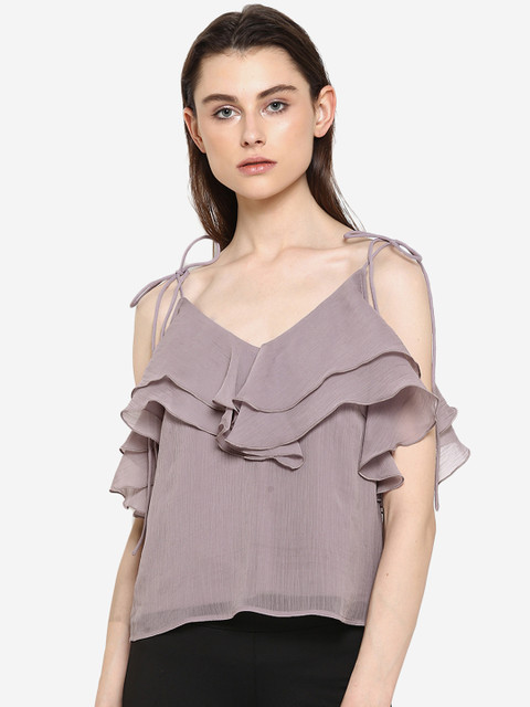 

Kazo Women Taupe Solid Top